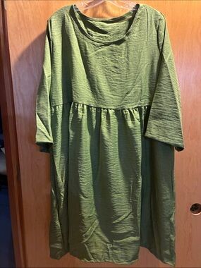 🆕Olive Green Babydoll Tunic Dress